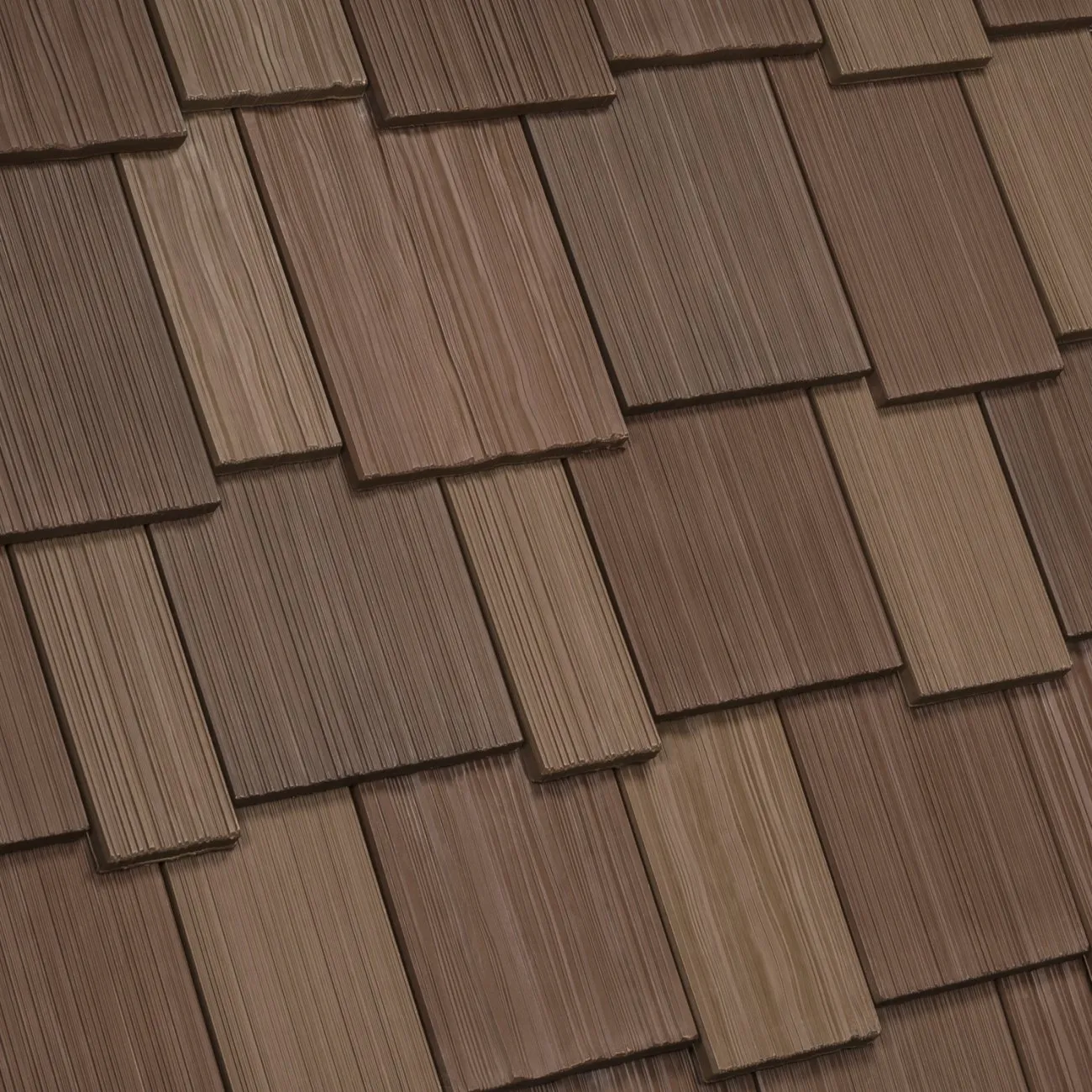 DaVinci Roofscapes Multi-Width Shake Autumn roof shingle swatch